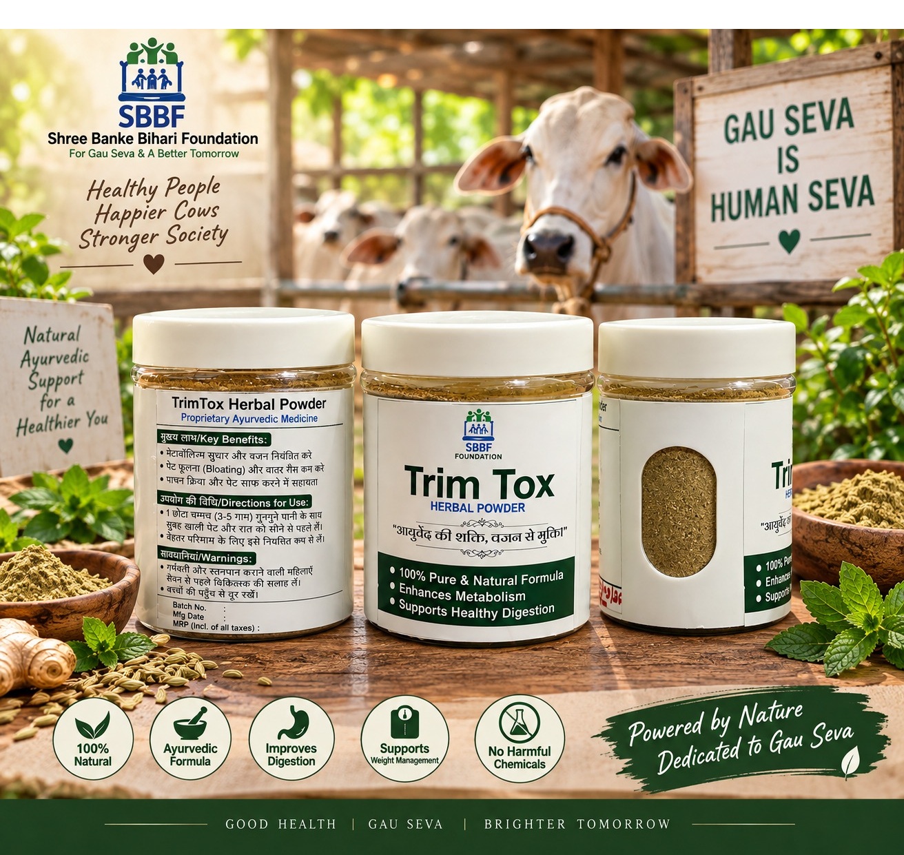 Trim Tox Herbal Powder promotional advertisement